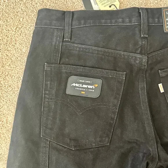 Levi's x McLaren Speed Baggy Jeans Black Formula 1 Racing Womens Sz 31